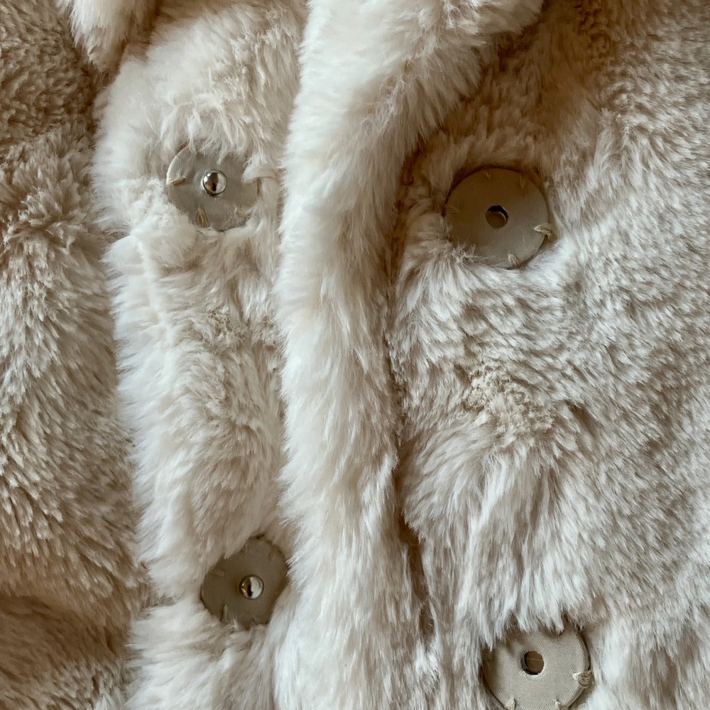 Stand Studio White Faux Fur Jacket EU42 8 10 12 Large - Picture 5 of 8